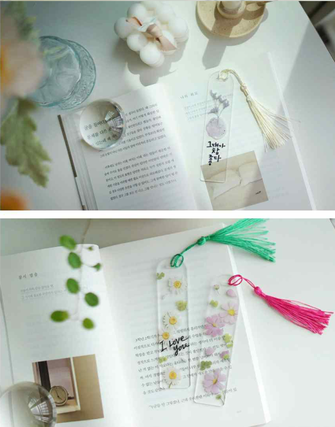 캘리 아크릴 책갈피 (레진책갈피 15천원/기본책갈피 1만원)